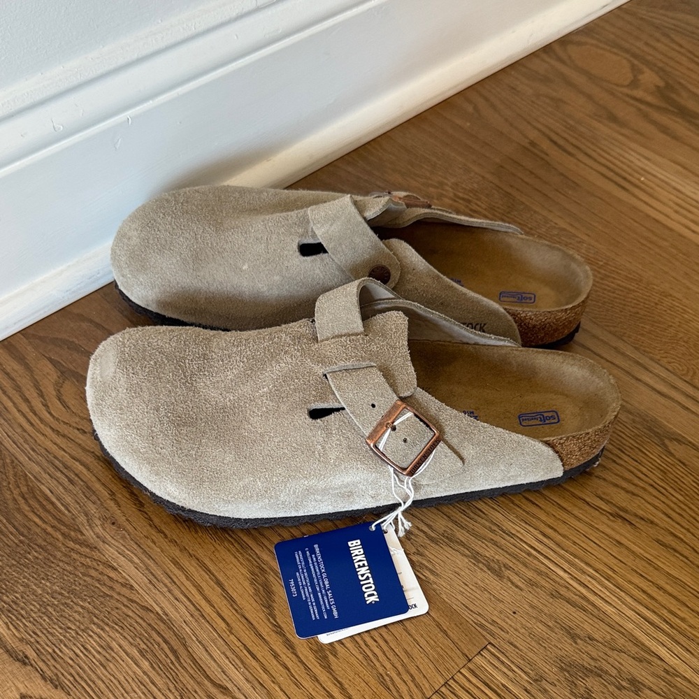 Birkenstock Beige Suede Men's Loafers